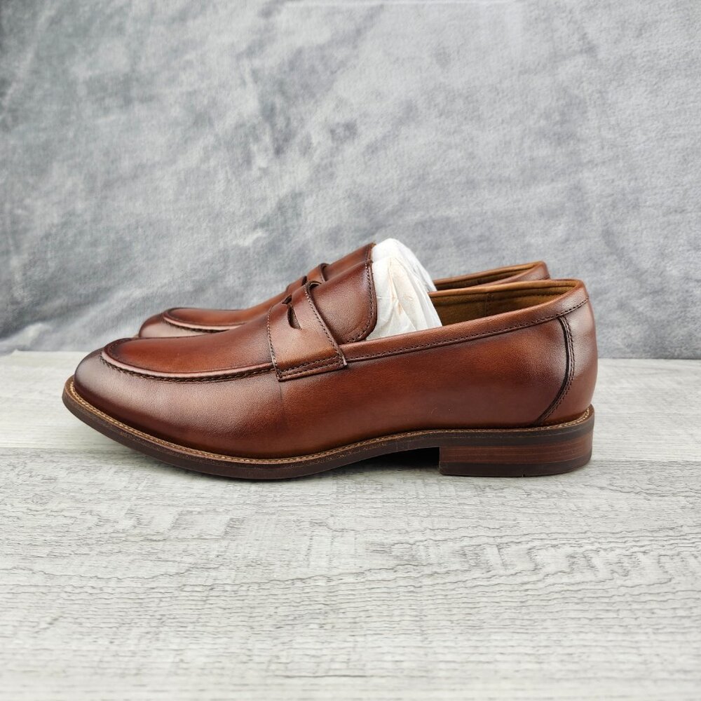 Florsheim Rucci Moc Toe Penny Loafer Men Size 7.5M Cognac - Picture 4 of 16